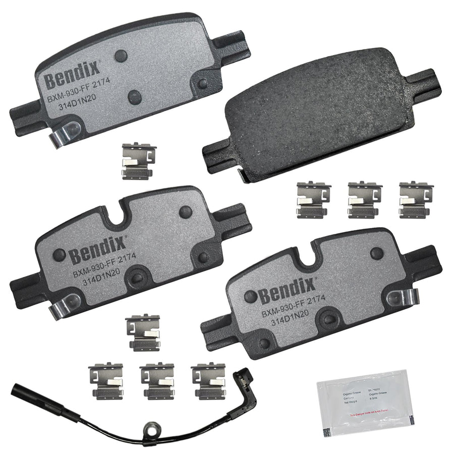 Bendix MKD2174FM Heavy Duty Rear Brake Pads with Wear Sensor